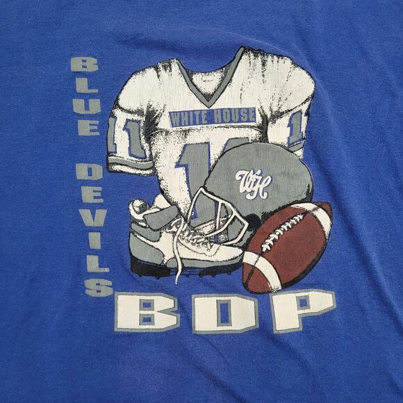 Vintage 80s Russell-Athletic Shirt 2XL 26x26 Blue-Devils - Picture 11 of 13